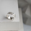 Softy Collection Silver Textured Wide Ring