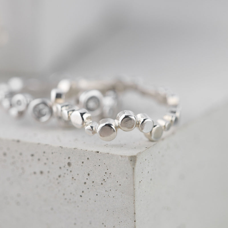 Dotty Silver Organic Ring