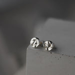 Softy Textured Sterling Silver Stud Earrings