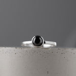 Dotty Solid Gold Large Black Diamond Ring