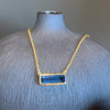 Gold Topaz Oblong Pendant
