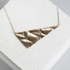 Softy Collection Gold Large  Angular Textured Statement Necklace