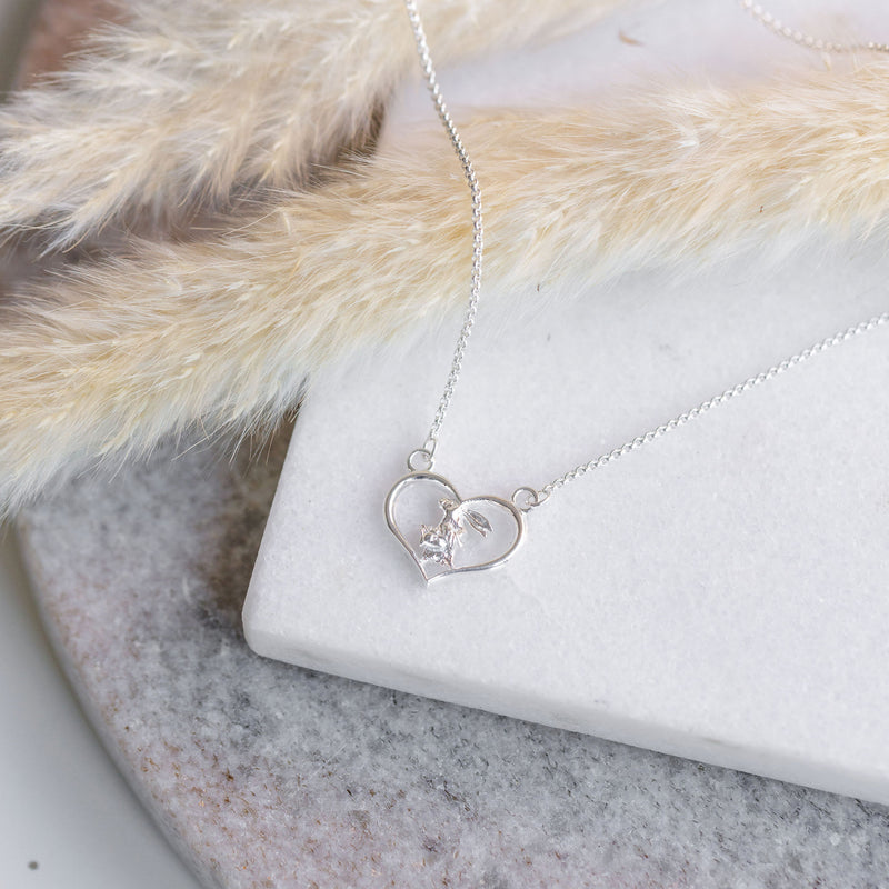 'I Love You Up To The Moon and Back' Silver Heart Pendant Necklace - Guess How Much I Love You Collection